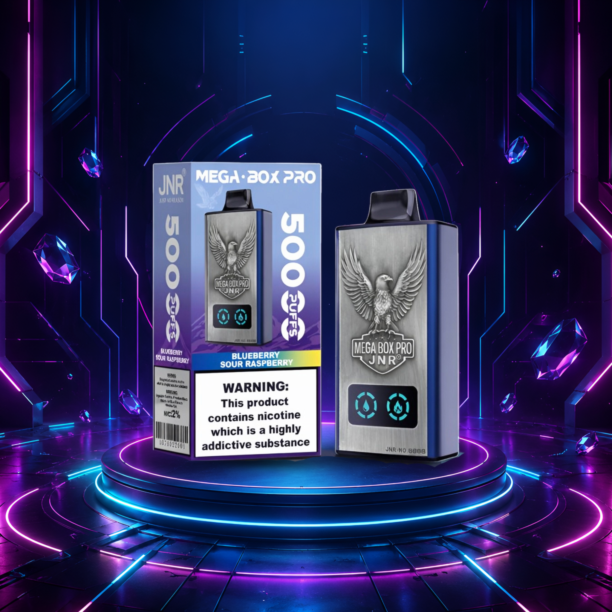 JNR MegaBoxPro 50K Blueberry Sour Raspberry 50000 Züge