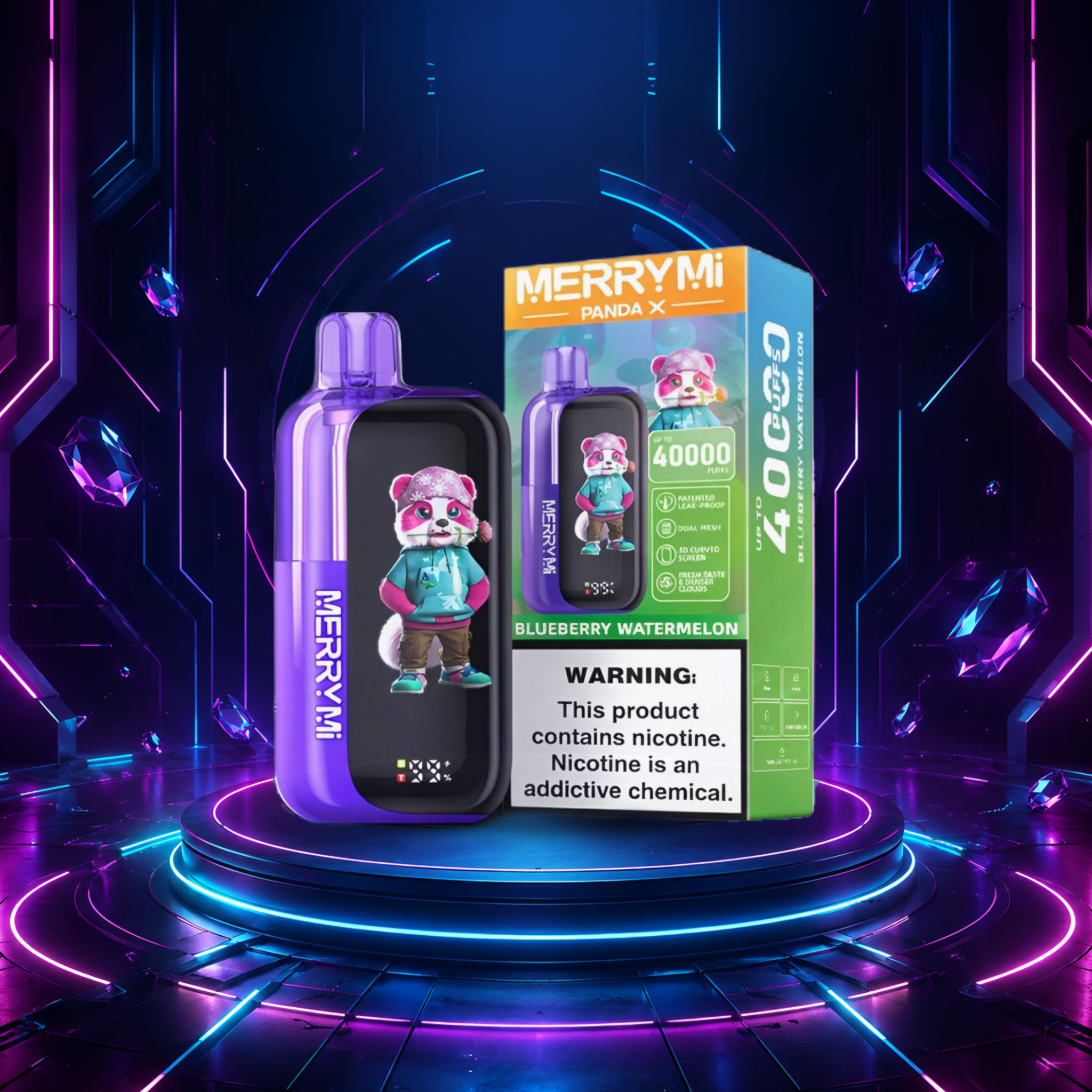 MerryMi Panda X 40K Blueberry Watermelon 40000 Züge